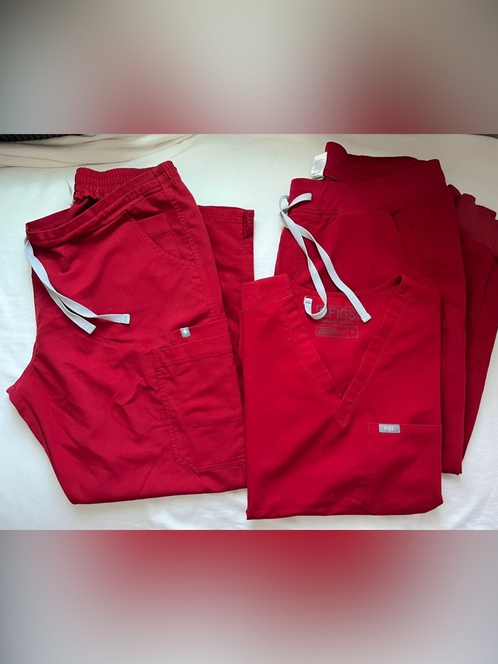 FIGS Scrub Set Winning Red